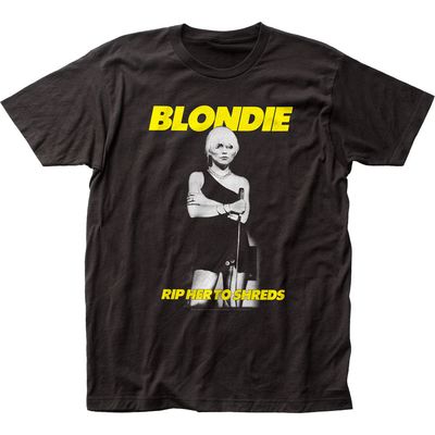 Blondie Rip Her To Shreds Mens T Shirt Black Retro Pop Classics