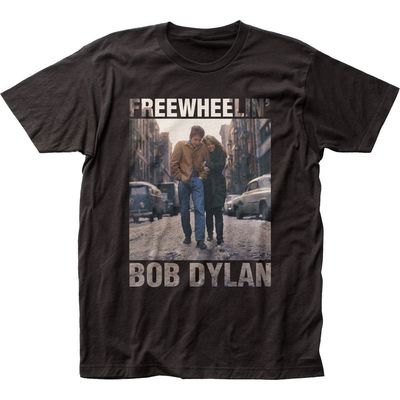 Bob Dylan Freewheelin’ Mens T Shirt Black Retro Pop Classics