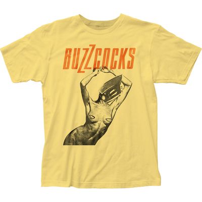 Buzzcocks Orgasm Addict Mens T Shirt Yellow Retro Pop Classics