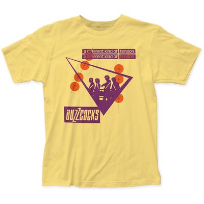Buzzcocks Tension Mens T Shirt Yellow Retro Pop Classics