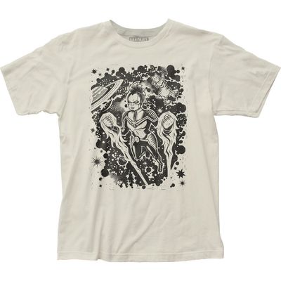 Captain Marvel Captain Marvel Woodcut Mens T Shirt Vintage White Retro Pop Classics