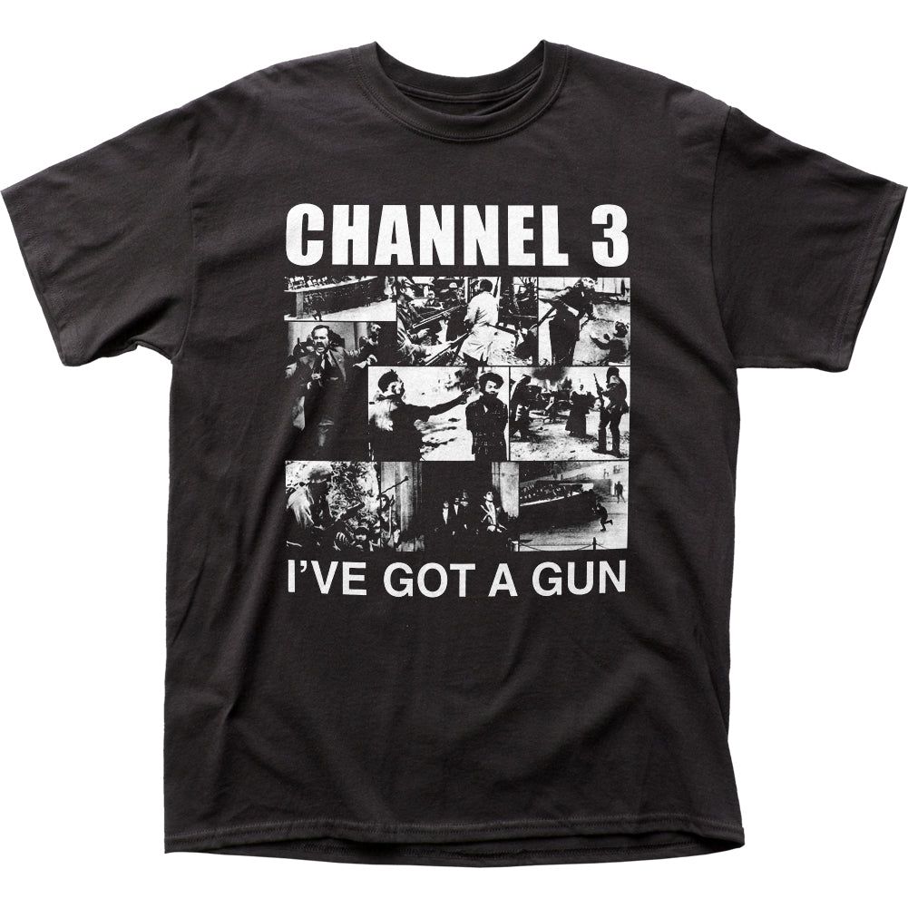 Channel 3 I&#39;ve Got A Gun Mens T Shirt Black Retro Pop Classics