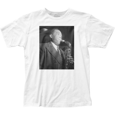 Charlie Parker Personality Portrait 1 Mens T Shirt White Retro Pop Classics