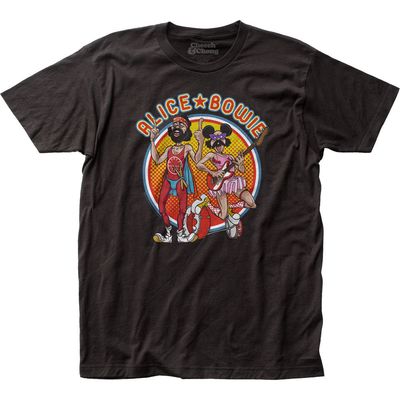Cheech &amp; Chong Alice &amp; Bowie Mens T Shirt Black Retro Pop Classics
