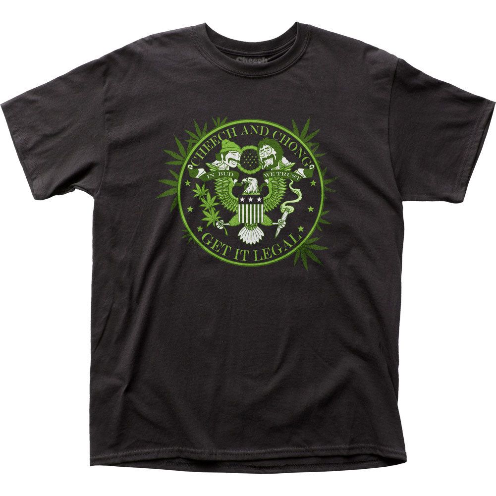 Cheech &amp; Chong Get It Legal Mens T Shirt Black Retro Pop Classics