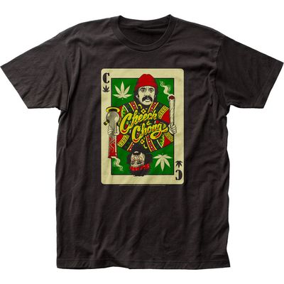 Cheech &amp; Chong Playing Card Mens T Shirt Black Retro Pop Classics