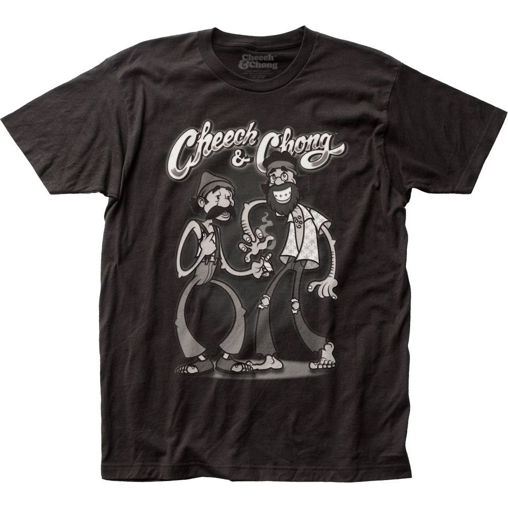 Cheech &amp; Chong Rubberhose Mens T Shirt Black Retro Pop Classics
