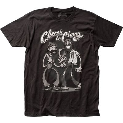 Cheech &amp; Chong Rubberhose Mens T Shirt Black Retro Pop Classics