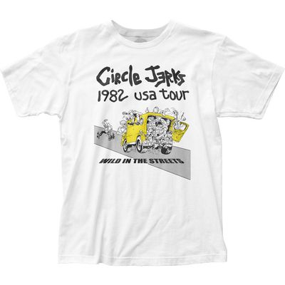 Circle Jerks 1982 Tour Mens T Shirt White Retro Pop Classics