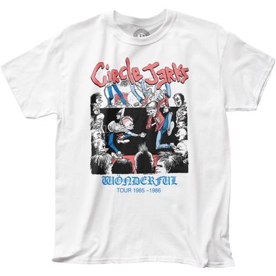 Circle Jerks Wonderful Tour Mens T Shirt White Retro Pop Classics