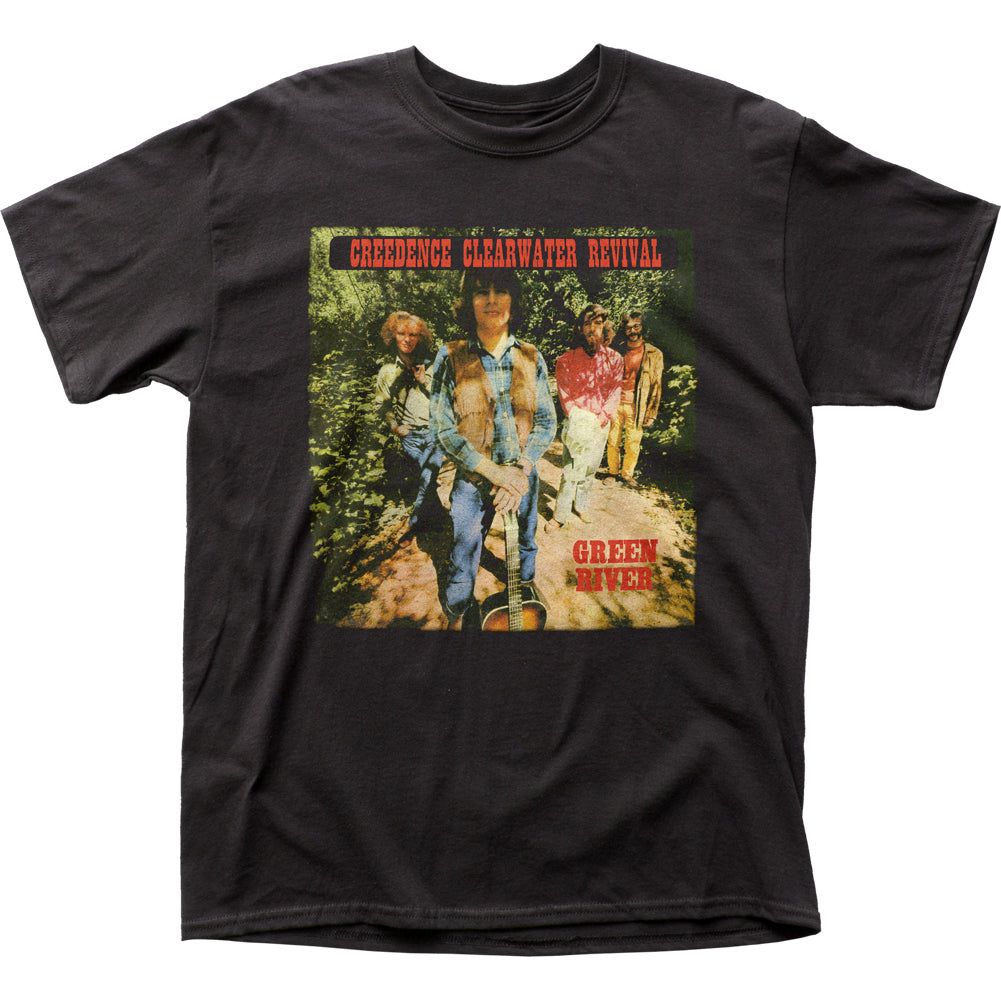 Creedence Clearwater Revival Green River Mens T Shirt Black Retro Pop Classics