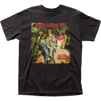 Creedence Clearwater Revival Green River Mens T Shirt Black Retro Pop Classics