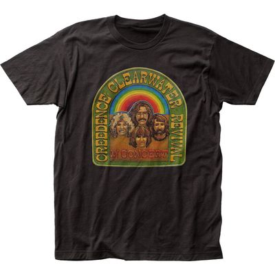Creedence Clearwater Revival In Concert Mens T Shirt Black Retro Pop Classics