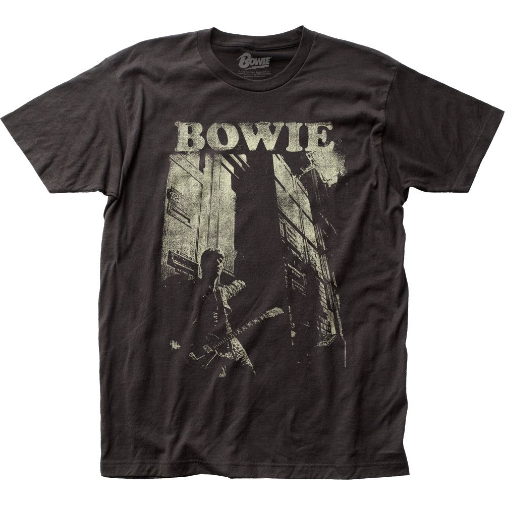 David Bowie Guitar Mens T Shirt Black Retro Pop Classics