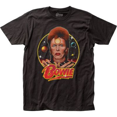 David Bowie Space Oddity Mens T Shirt Black Retro Pop Classics