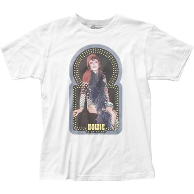 David Bowie Starry Frame Mens T Shirt White Retro Pop Classics