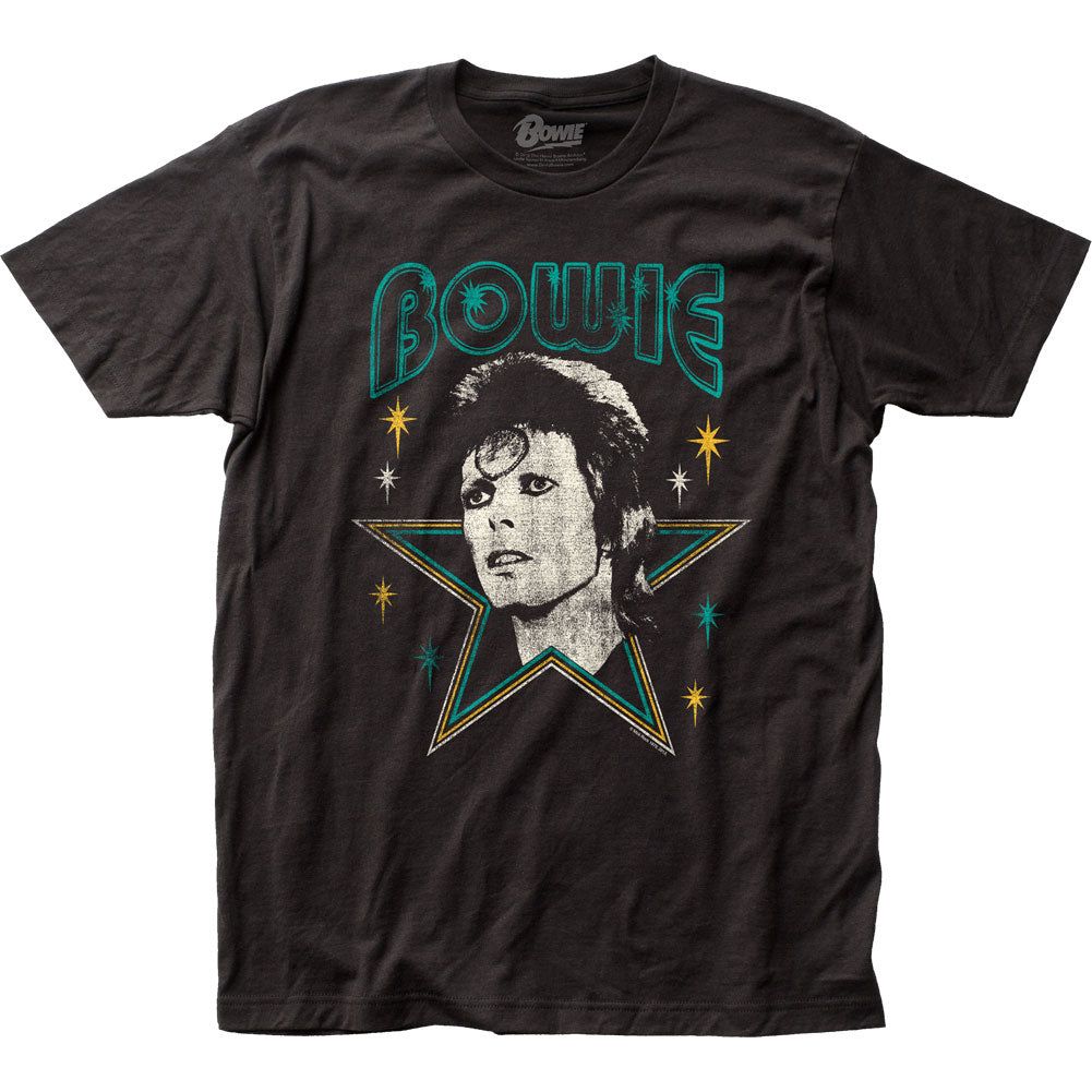 David Bowie Stars Mens T Shirt Black Retro Pop Classics