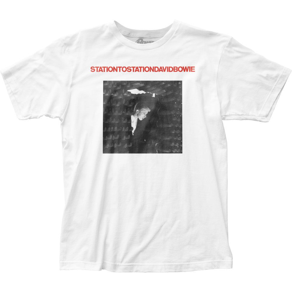 David Bowie Station to Station Mens T Shirt White Retro Pop Classics