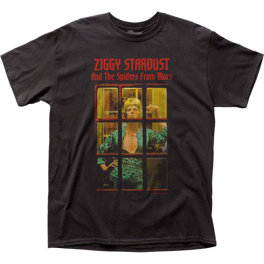 David Bowie Ziggy Phone Booth Mens T Shirt Black Retro Pop Classics