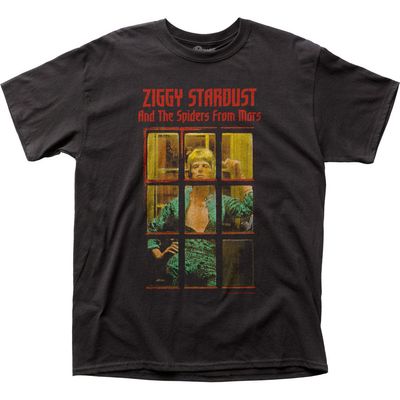 David Bowie Ziggy Phone Booth Mens T Shirt Black Retro Pop Classics