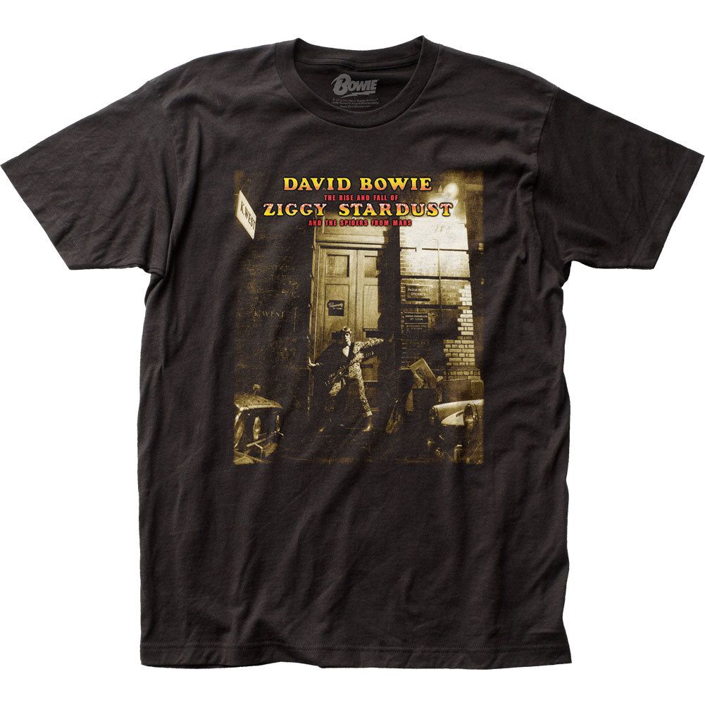 David Bowie Ziggy Stardust Mens T Shirt Black Retro Pop Classics