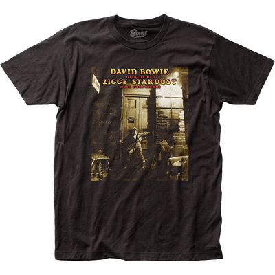 David Bowie Ziggy Stardust Mens T Shirt Black Retro Pop Classics