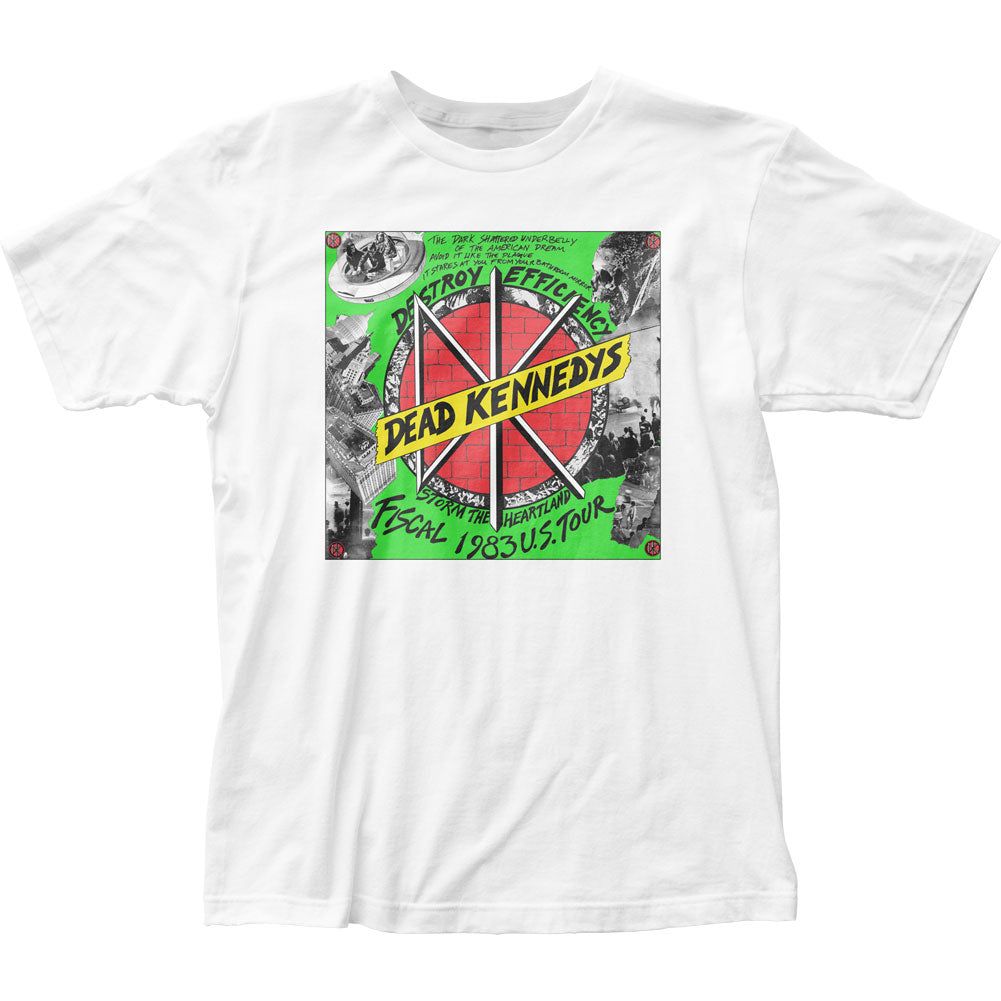 Dead Kennedys Destroy Efficiency Mens T Shirt White Retro Pop Classics