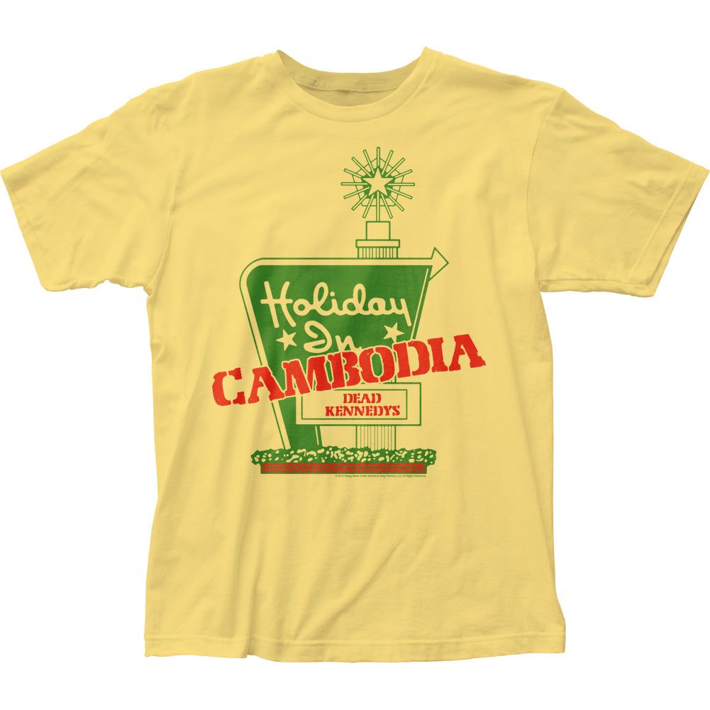 Dead Kennedys Holiday In Cambodia Mens T Shirt Yellow Retro Pop Classics