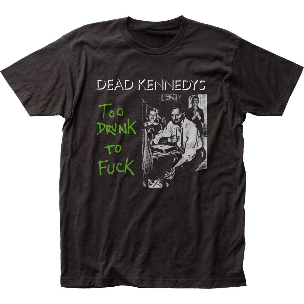 Dead Kennedys Too Drunk Mens T Shirt Black Retro Pop Classics