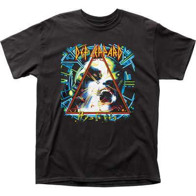 Def Leppard Hysteria Mens T Shirt Black Retro Pop Classics