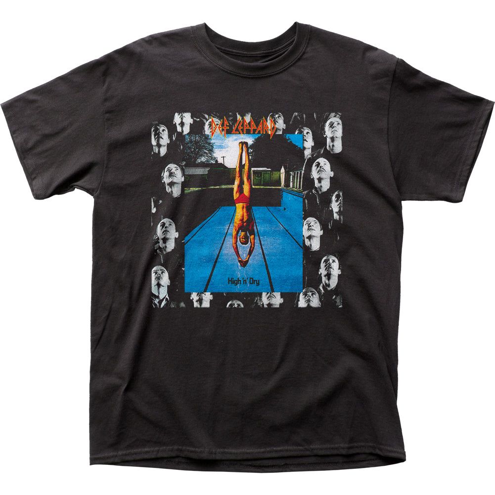 Def Leppard High N Dry Mens T Shirt Black Retro Pop Classics
