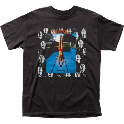 Def Leppard High N Dry Mens T Shirt Black Retro Pop Classics