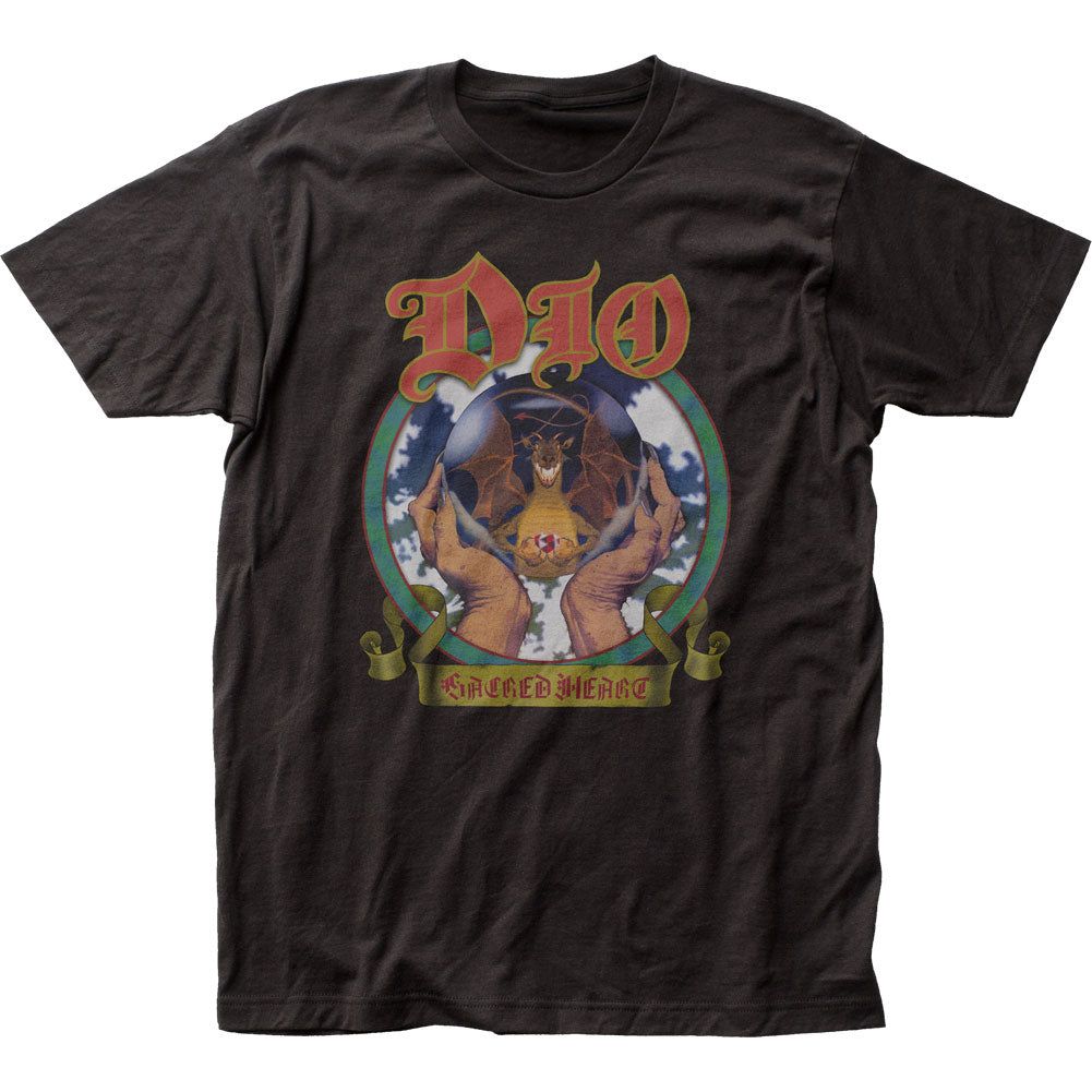 DIO Sacred Heart Mens T Shirt Black Retro Pop Classics