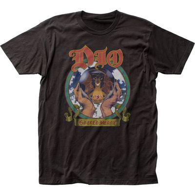 DIO Sacred Heart Mens T Shirt Black Retro Pop Classics