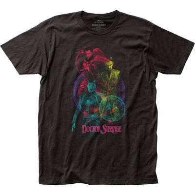 Dr. Strange DSMM Badge Mens T Shirt Black Retro Pop Classics