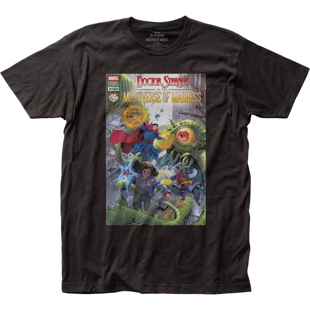 Dr. Strange Fake Comic Mens T Shirt Black Retro Pop Classics
