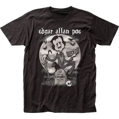 Edgar Allen Poe Rubberhose Mens T Shirt Black Retro Pop Classics