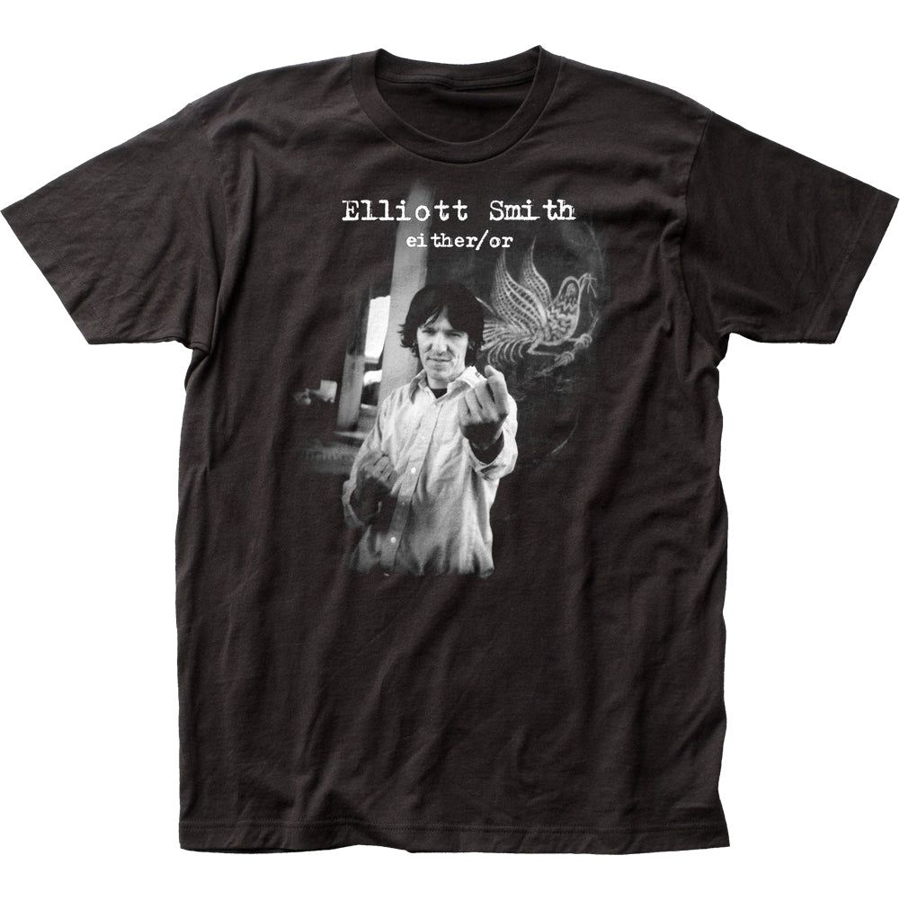 Elliott Smith Either Or Mens T Shirt Black Retro Pop Classics