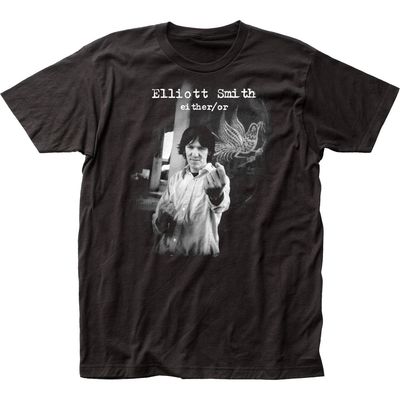 Elliott Smith Either Or Mens T Shirt Black Retro Pop Classics