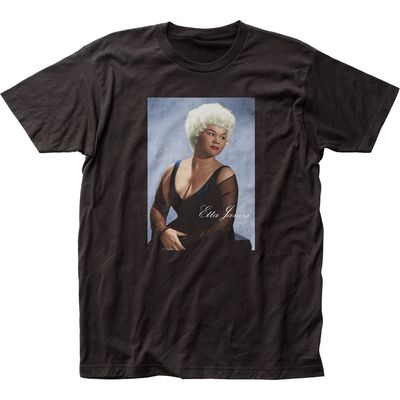 Etta James Portrait Mens T Shirt Black Retro Pop Classics