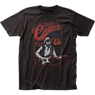 Eric Clapton Slowhand Tour Mens T Shirt Black Retro Pop Classics