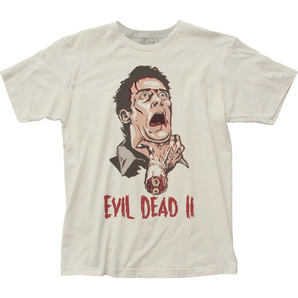Evil Dead 2 Ash Williams Vintage Style Mens T Shirt Vintage White Retro Pop Classics