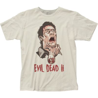 Evil Dead 2 Ash Williams Vintage Style Mens T Shirt Vintage White Retro Pop Classics