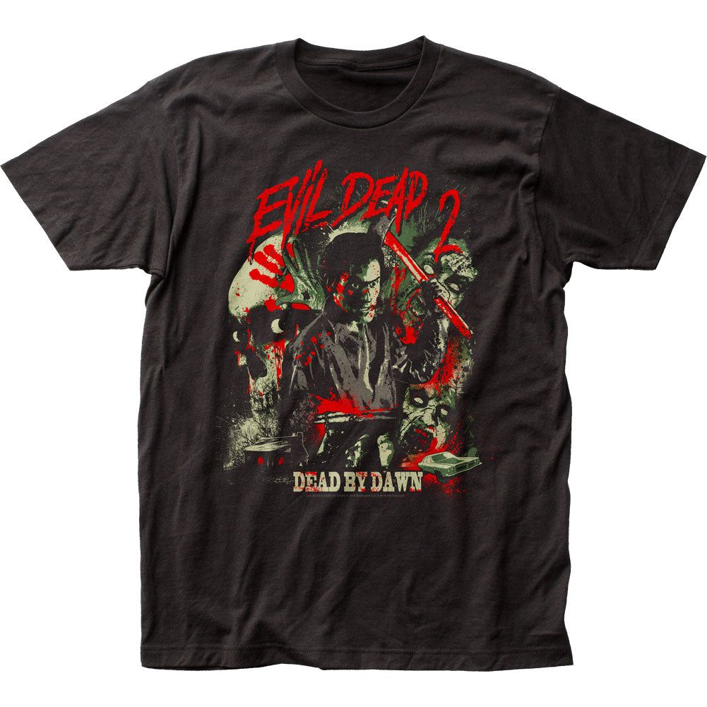 Evil Dead 2 Dead by Dawn Mens T Shirt Black Retro Pop Classics