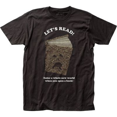 Evil Dead 2 Lets Read! Mens T Shirt Black Retro Pop Classics