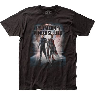 Falcon and the Winter Soldier Duo Mens T Shirt Black Retro Pop Classics