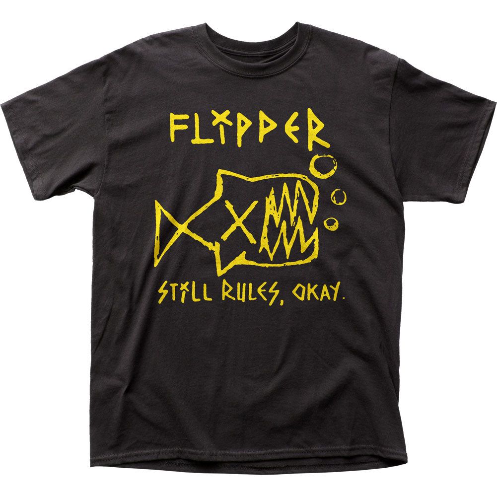 Flipper Flipper Still Rules Okay Mens T Shirt Black Retro Pop Classics