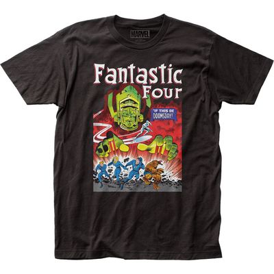 Fantastic Four If This Be Doomsday Mens T Shirt Black Retro Pop Classics