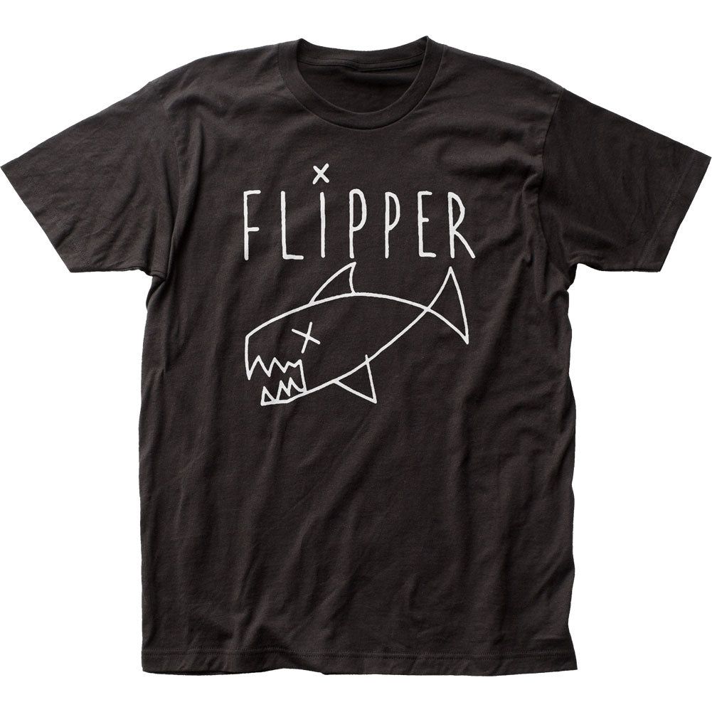 Flipper Logo Mens T Shirt Black Retro Pop Classics