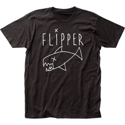 Flipper Logo Mens T Shirt Black Retro Pop Classics